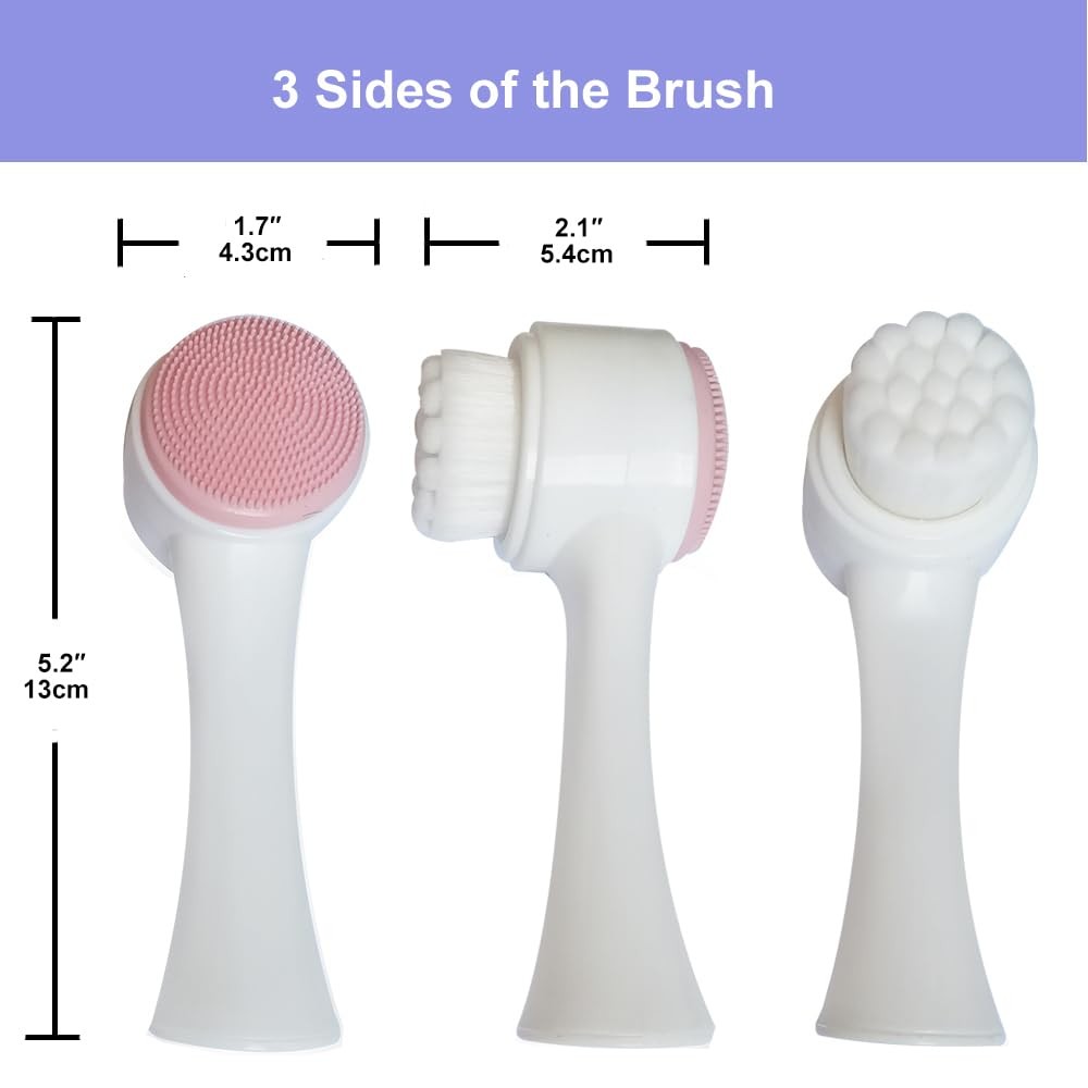 9-in-1 Face Scrubber Cleaning Brushes Super Soft Multi-colored-a