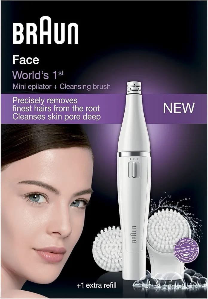 Braun Mini Epilator + Cleansing Brush FACE 820