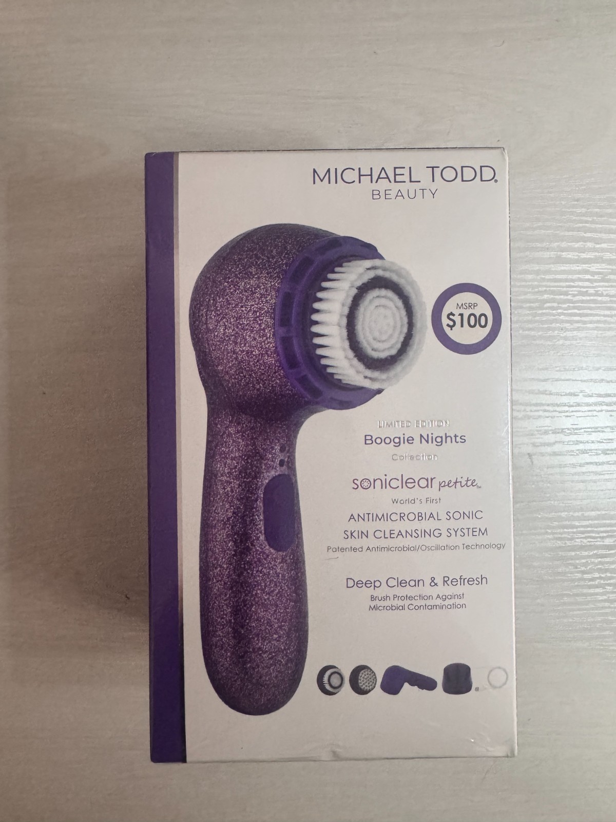 Michael Todd Beauty Soniclear Petite Boogie Nights Cleansing Brush NEW! Ltd Ed