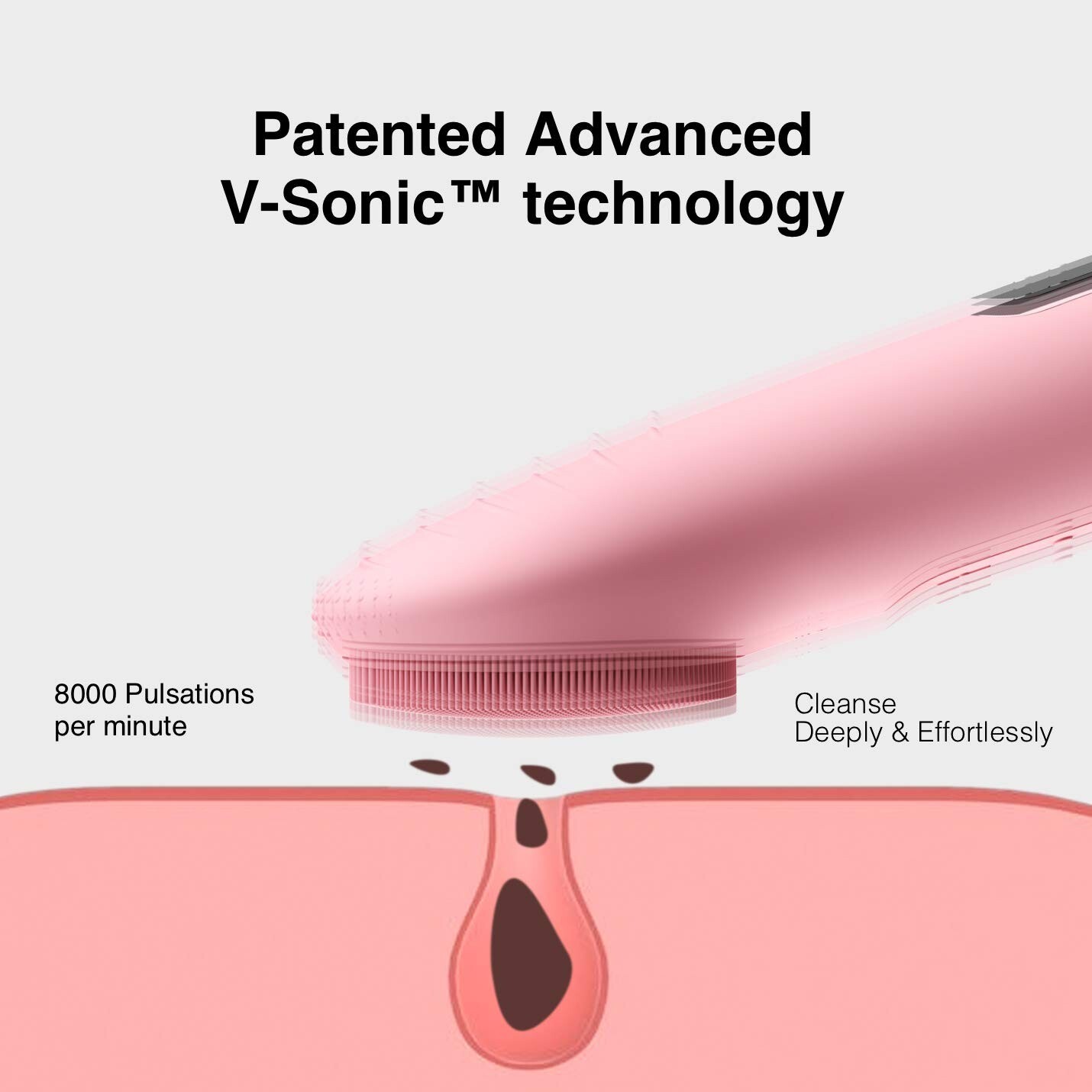 NågraCoola CLIE Facial Cleansing Brush, Waterproof and Rechargeable – Pink