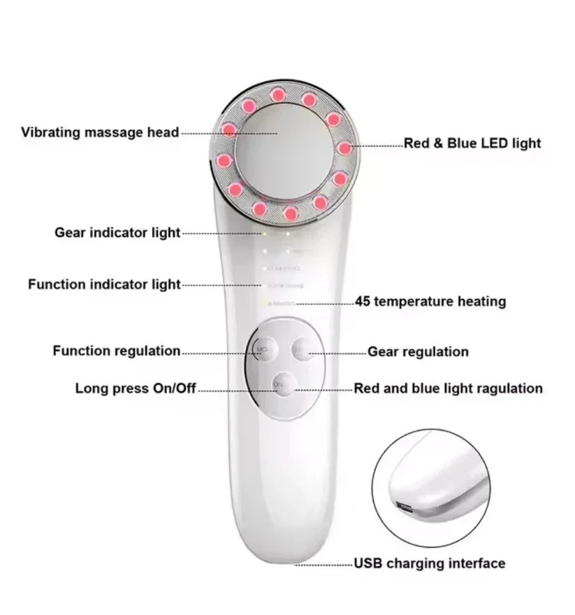NEW Facial Massager Skin Care Tools 5 In 1 Face Lifting Machine Facial