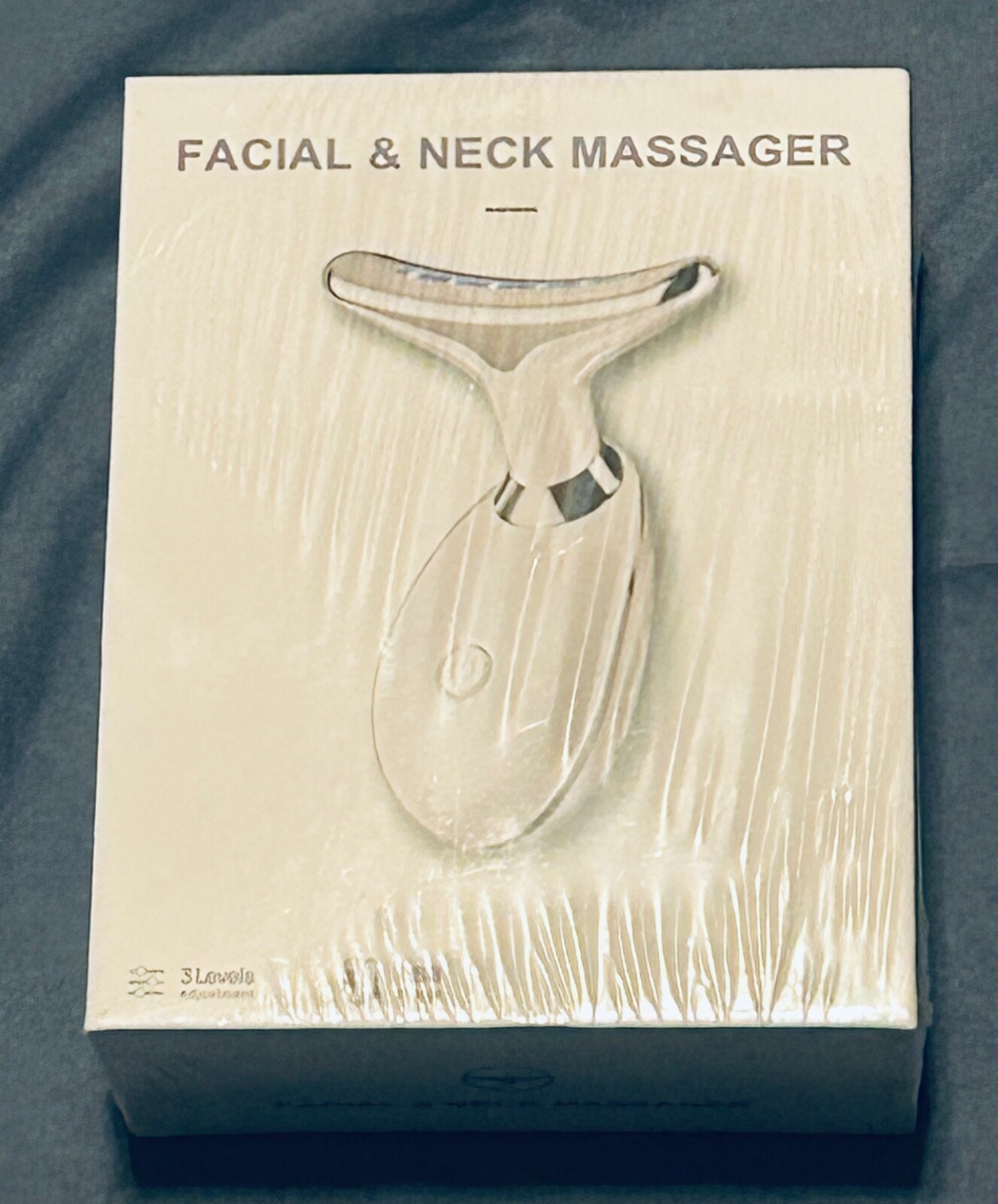 NIB Neck & Face Rechargeable Massager 3 Speed Vibration 2 Color LED