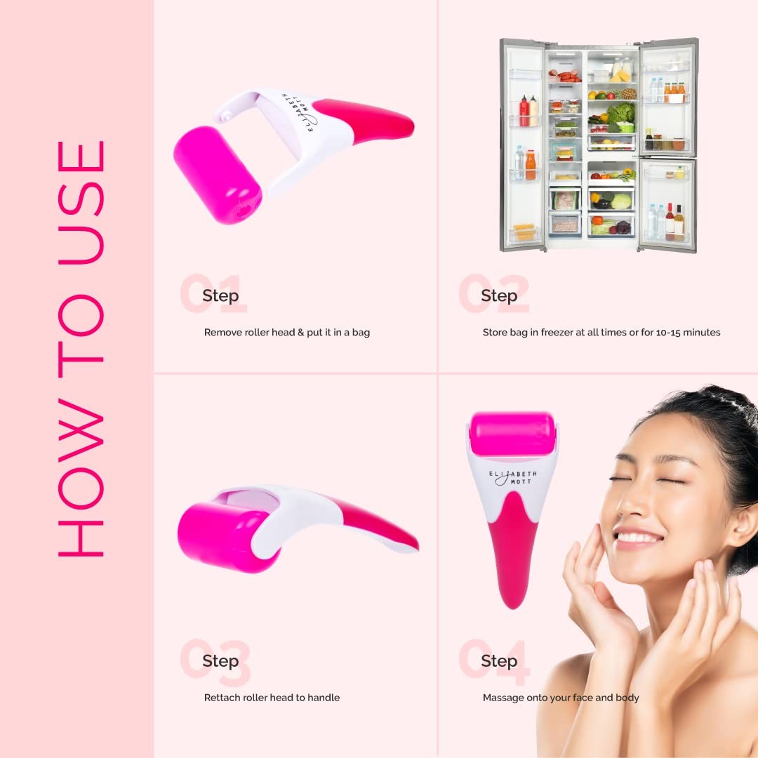 Elizabeth Mott Ice Roller for Face & Eyes Cooling Facial Massager to Reduce…