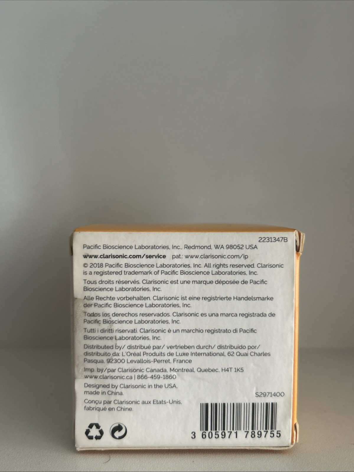 Clarisonic Sonic Exfoliator Retexture Refresh Replacement Brush Head Orange NEW