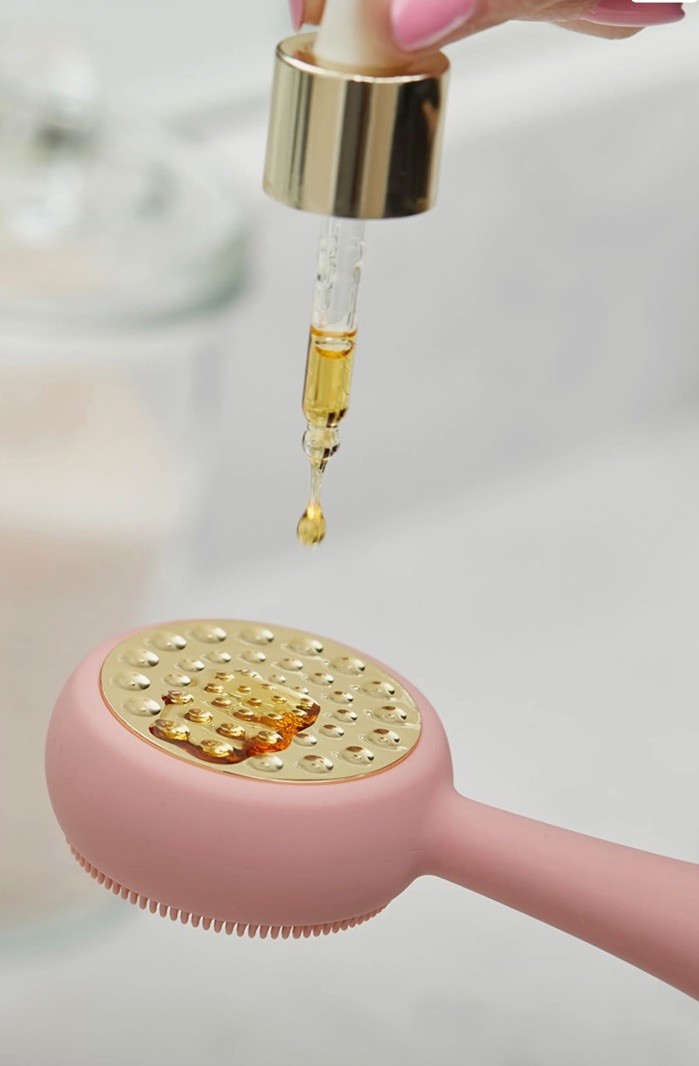 (47)PMD Clean Pro Smart Facial Cleansing Device, Pink w Gold Finish- Open box
