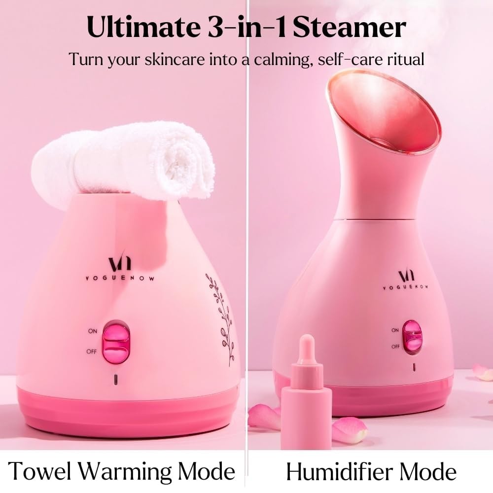 Facial Steamer Spa Gifts with Complimentary 17 Skin Care Tools | Face Steamer…