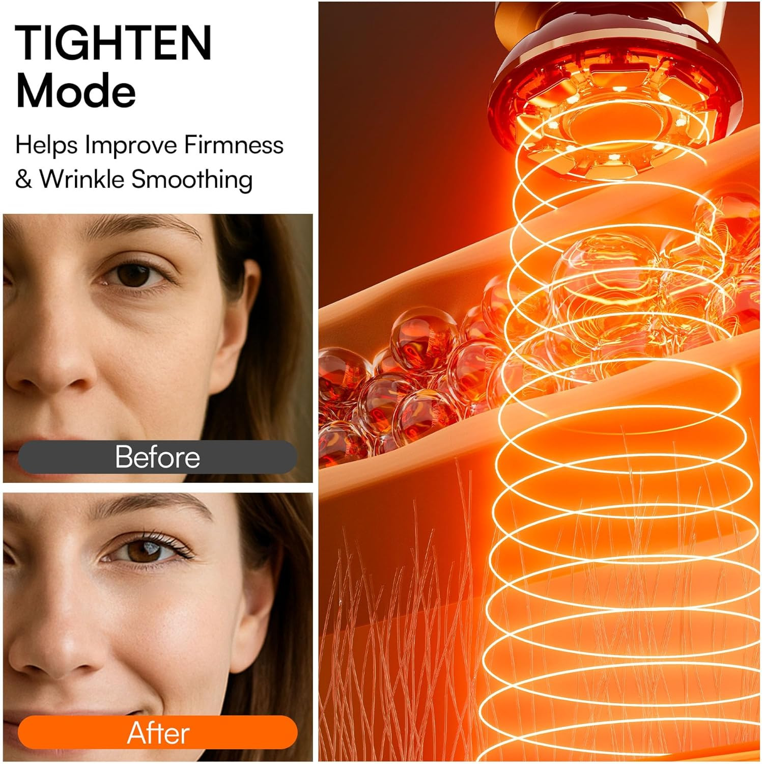 Flare 3-In-1 Microcurrent Facial Device Red Light Therapy for Face and Neck Mass