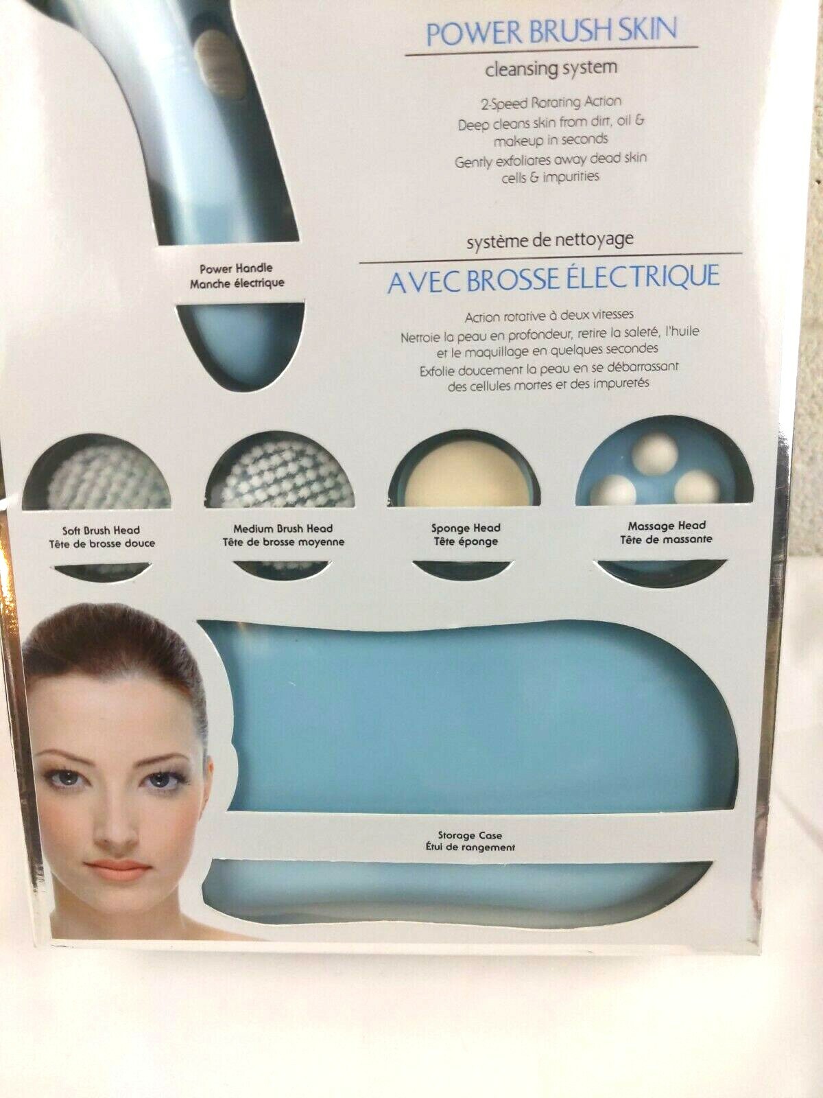 Premium Skin Power Brush Cleansing System Battery 2 Speed Global Beauty Care