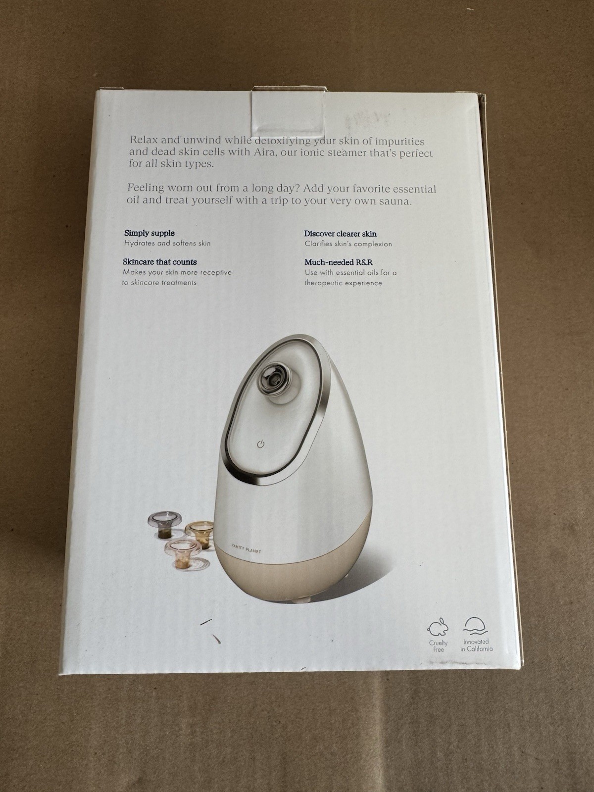 Aira Ionic Facial Steamer Vanity Planet Silver Cleanses and Moisturizes (silver)