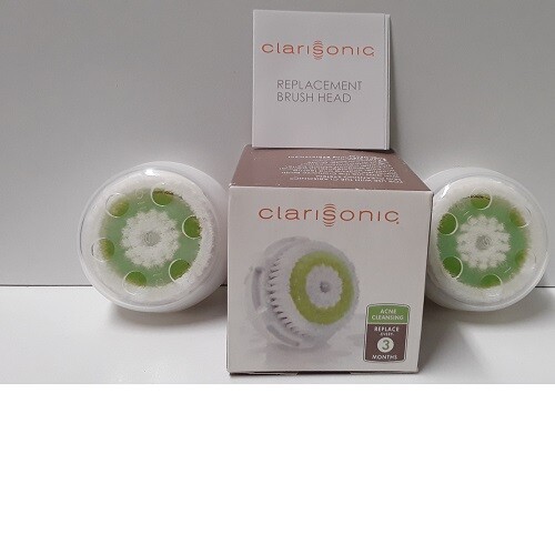 Clarisonic Acne Cleansing Brush Head (Twin Pack )20178 New In Box