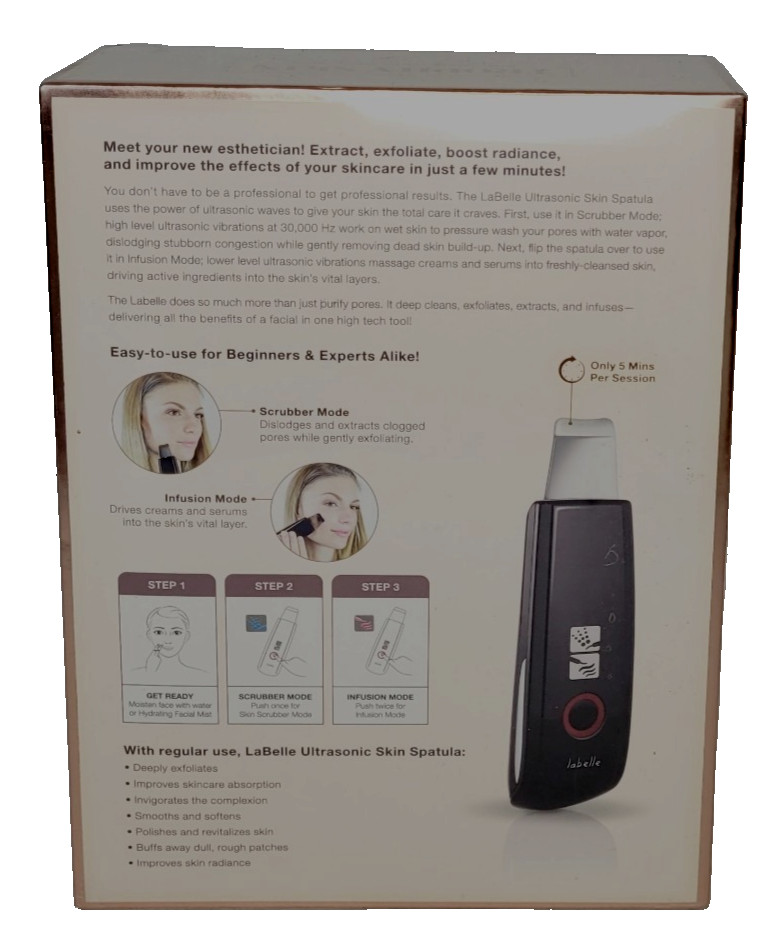 Trophy Skin LaBelle Ultrasonic Skin Spatula Professional Grade Skin Care SEALED
