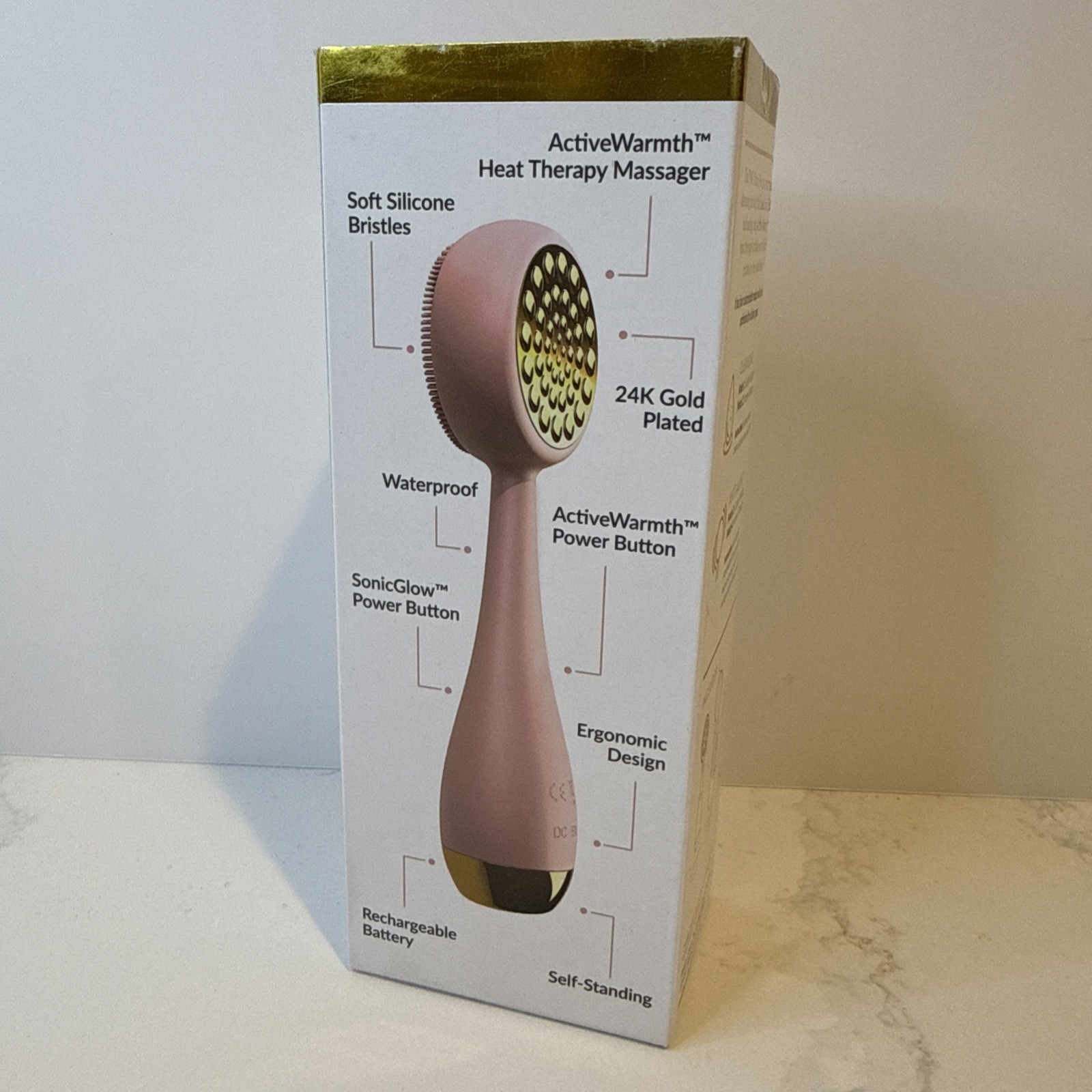 *NEW* Pmd Clean Pro Smart Facial Cleansing Device 24K Gold Plated heat Massager