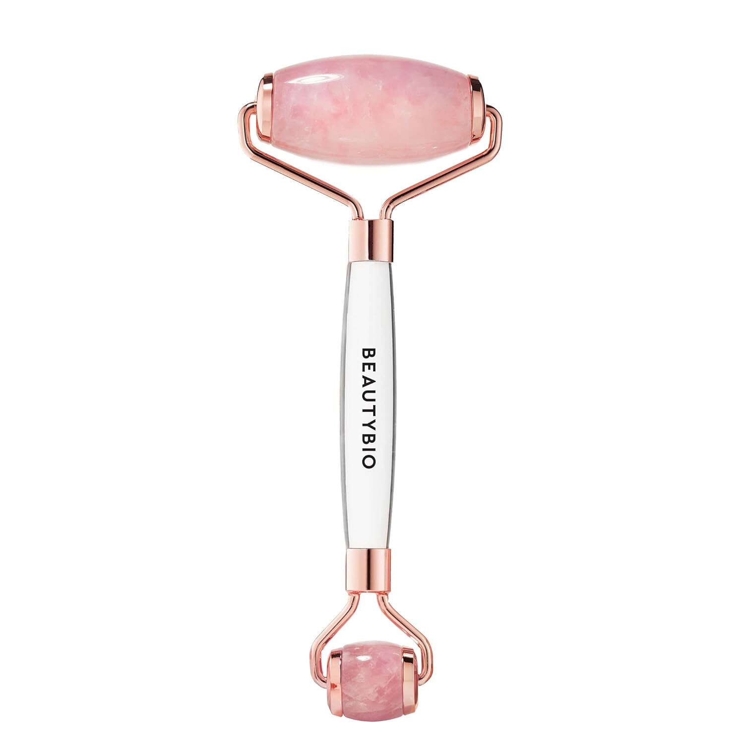 BeautyBio GloPRO Rose Quartz Roller All-In-One Contouring Face and Body Head NIB