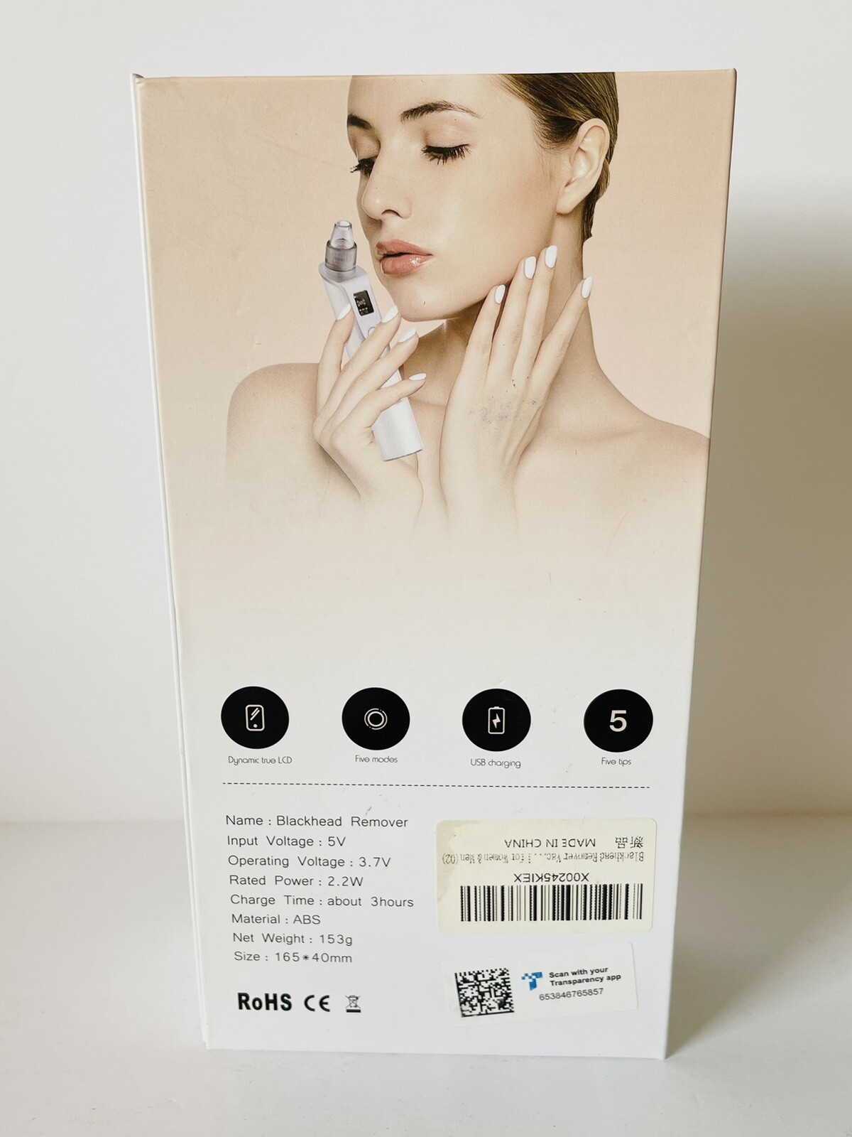 Alin&Alan Physical Electric Blackhead Remover – USB Charge – 5 Tips – 5 Modes