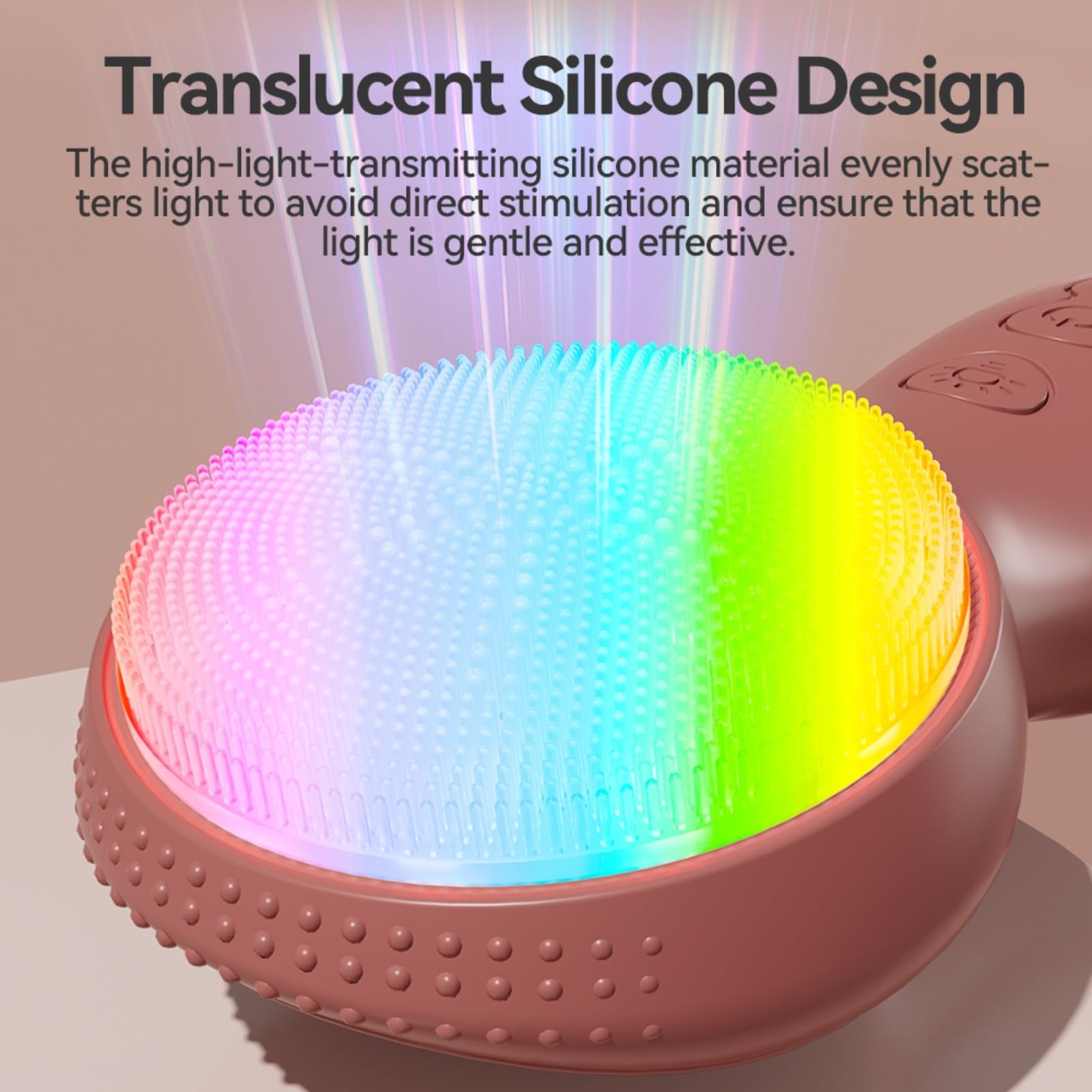 Colorful Silicone Wash Brush – Vibration Cleaner with Heat Sensation, 3 Modes…
