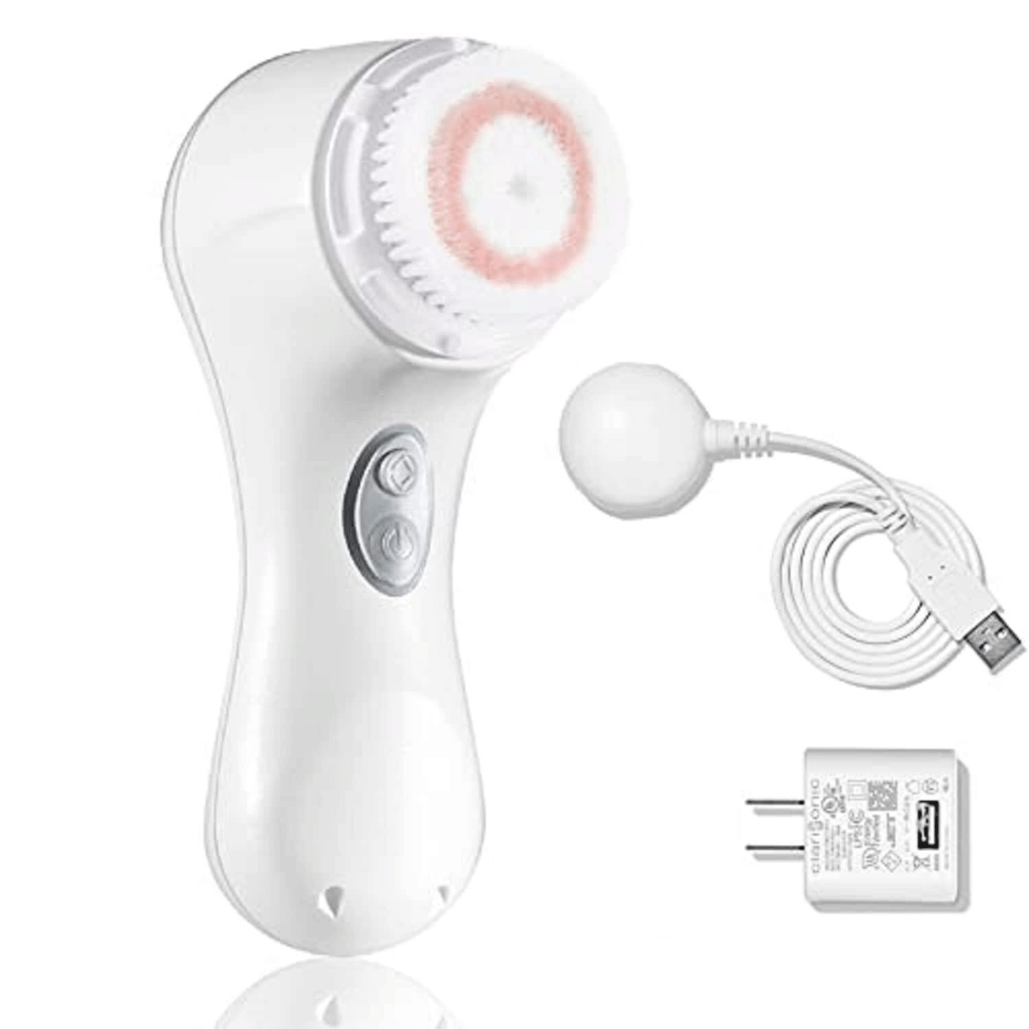 2 Speeds White Clarisonic Mia 2 Sonic Facial Skin Cleansing Brush System NEW