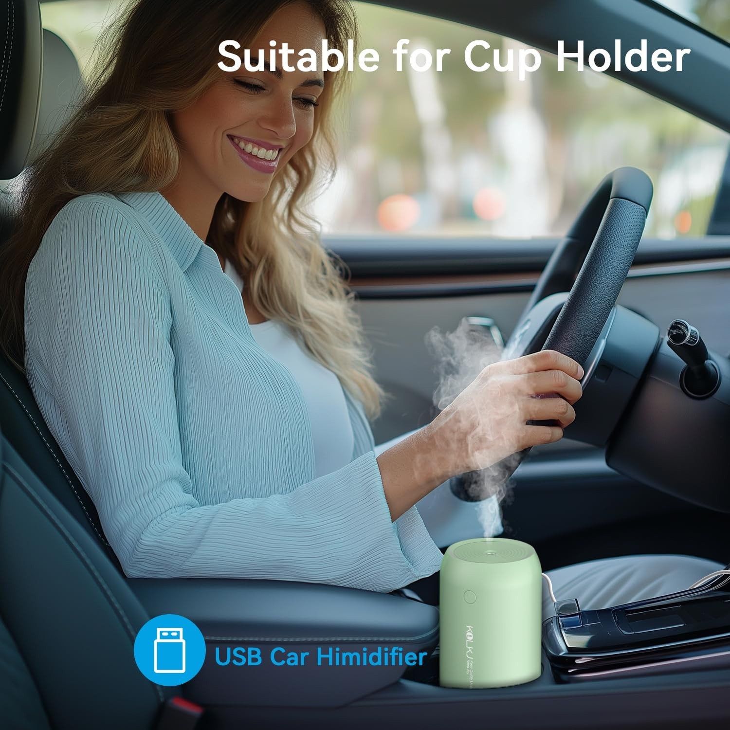 Portable Mini Humidifier, KQLKJ 350ml Small Cool Mist Humidifier, U… Fast Ship