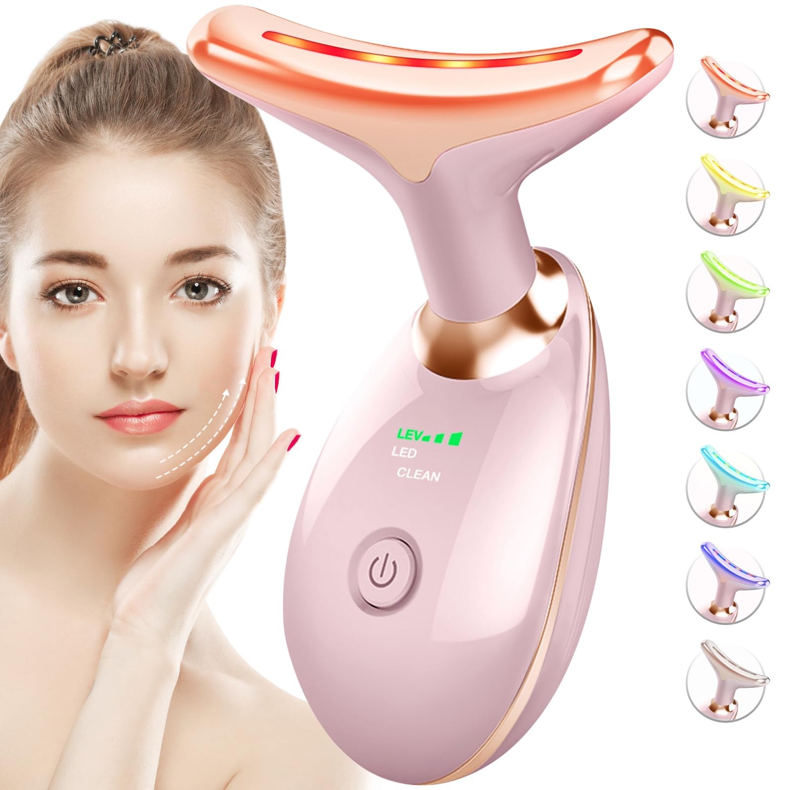 Trinity Beauty Microcurrent Facial Machine 7 Color Modes Portable Massager