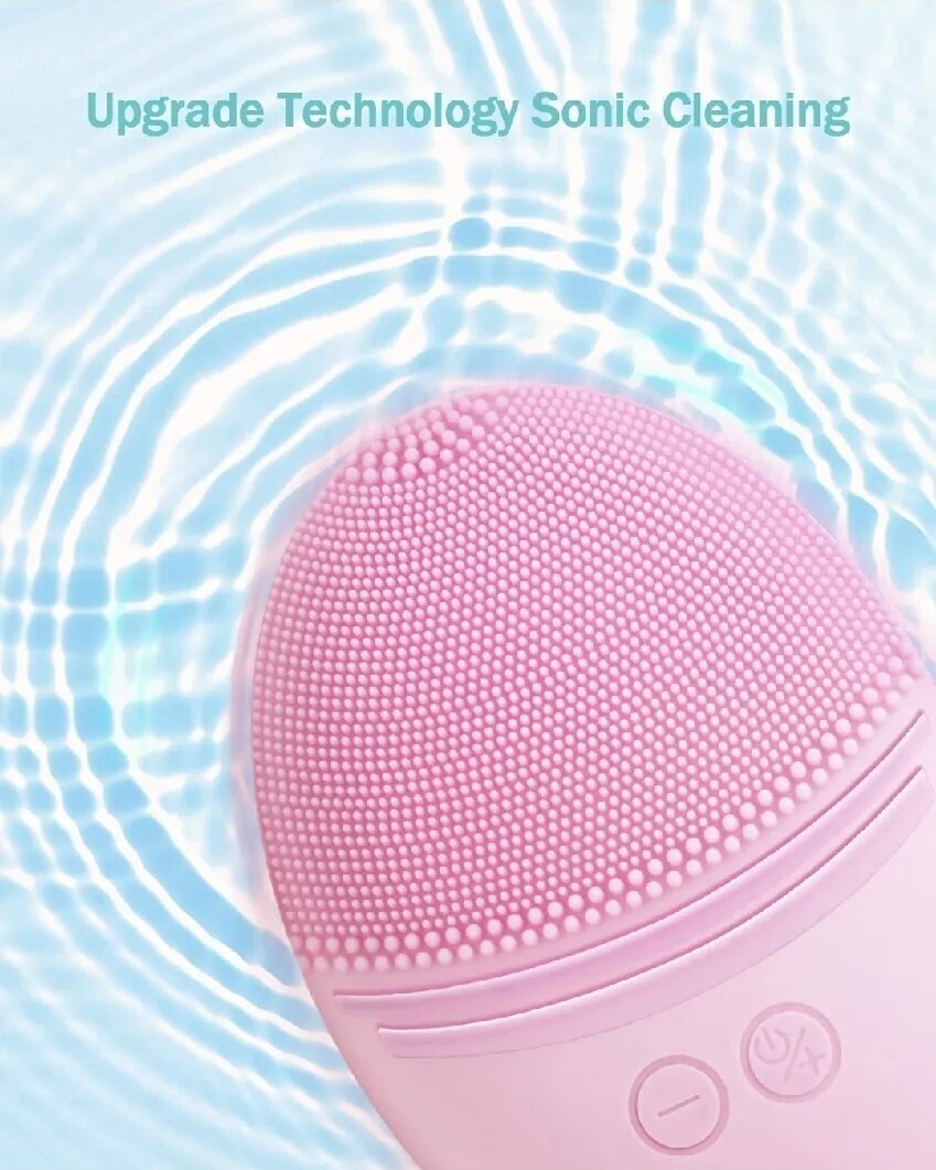 EZBASICS Sonic Facial Cleansing Brush Made with Ultra Hygienic Soft Silicone,…