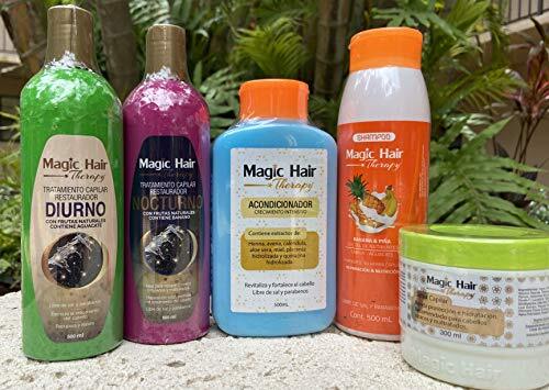 Magic Hair Acondicionador, Shampoo Banana y Pina, Diurno, Nocturno y Detox