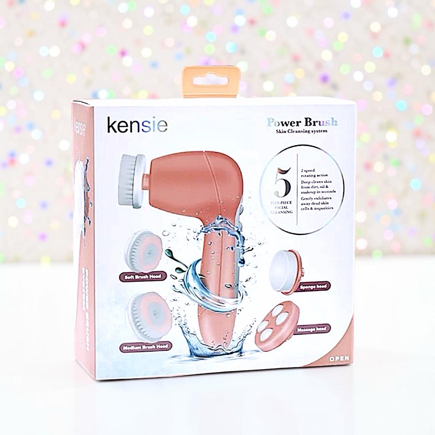 Kensie Beauty – Power Brush Set in CORAL RV $49.99 Brand New in Box