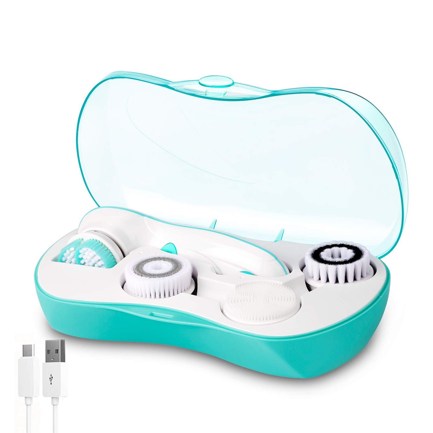 CNAIER AE-8299 facial cleansing brush (4 brush heads and travel case)