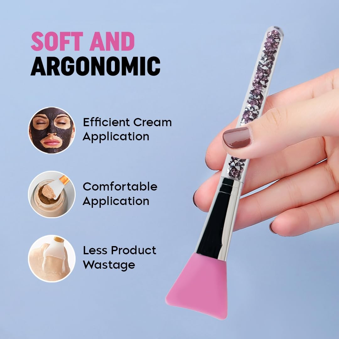 Gleva Silicone Face Brush & Makeup Set – Pink Beauty Tool for Women & Girls