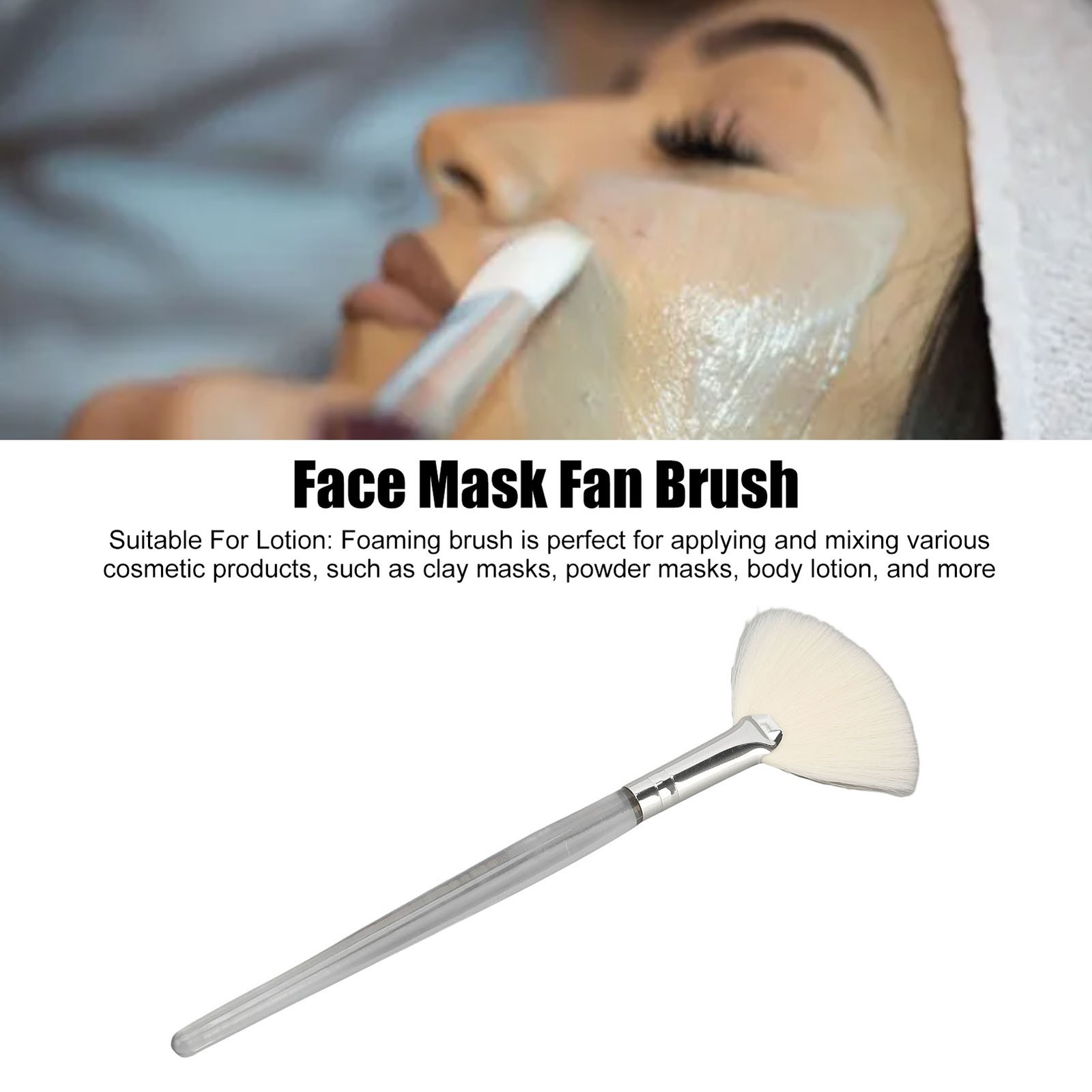 1-2pcs Facial Fan Brush For Gentle Foam Lathering Cleansing
