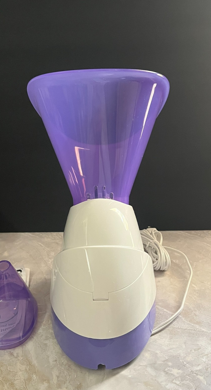 Conair 3704 White & Purple Warm Steam Cool Mist Facial Sauna