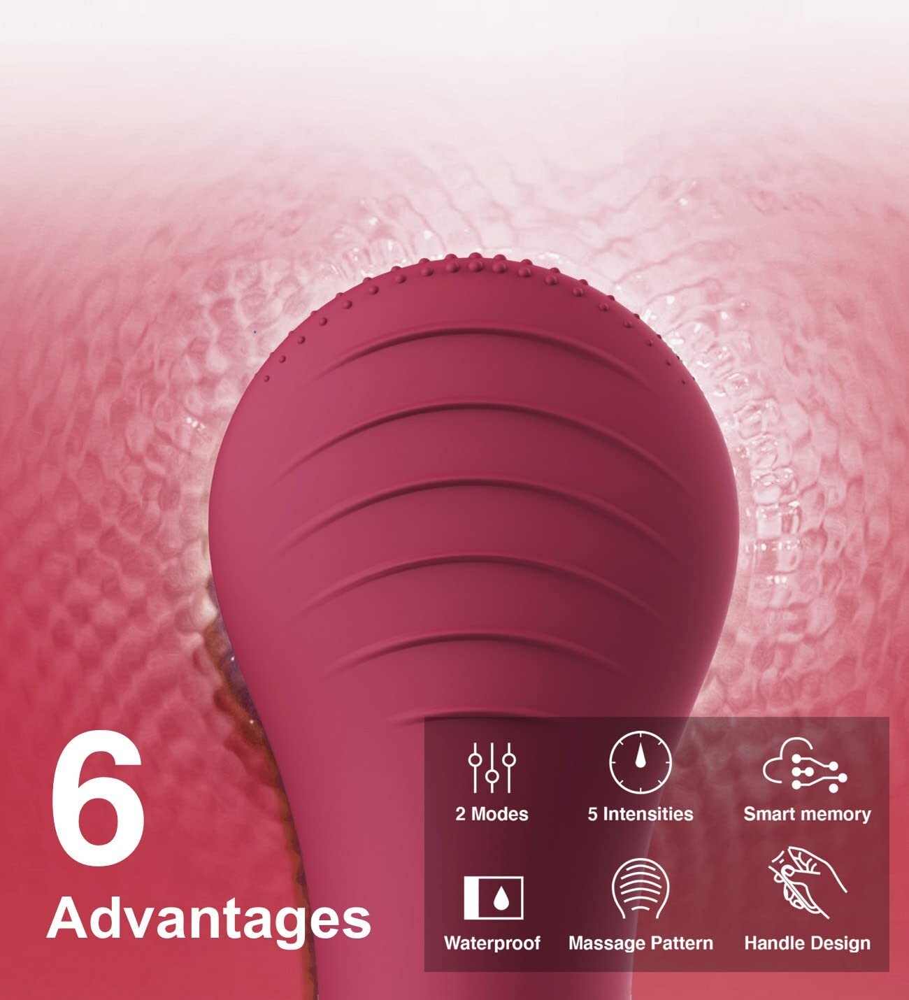 Berry Electric Face Wash Brush Waterproof Cleansing Exfoliating Massaging