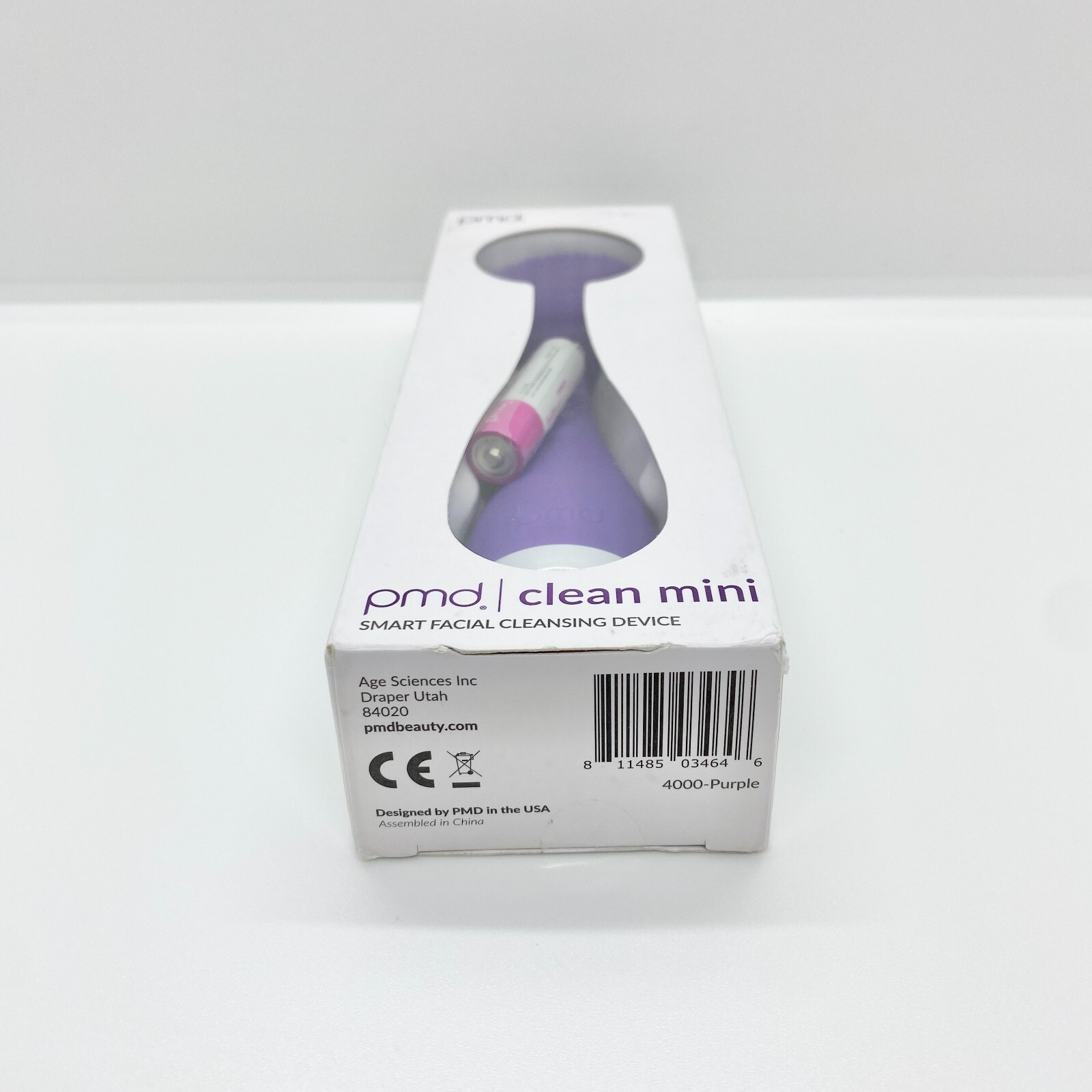PMD Clean Mini – Smart Facial Cleansing Device with Silicone Brush 4000 – Purple