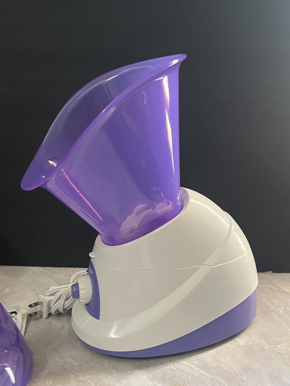 Conair 3704 White & Purple Warm Steam Cool Mist Facial Sauna