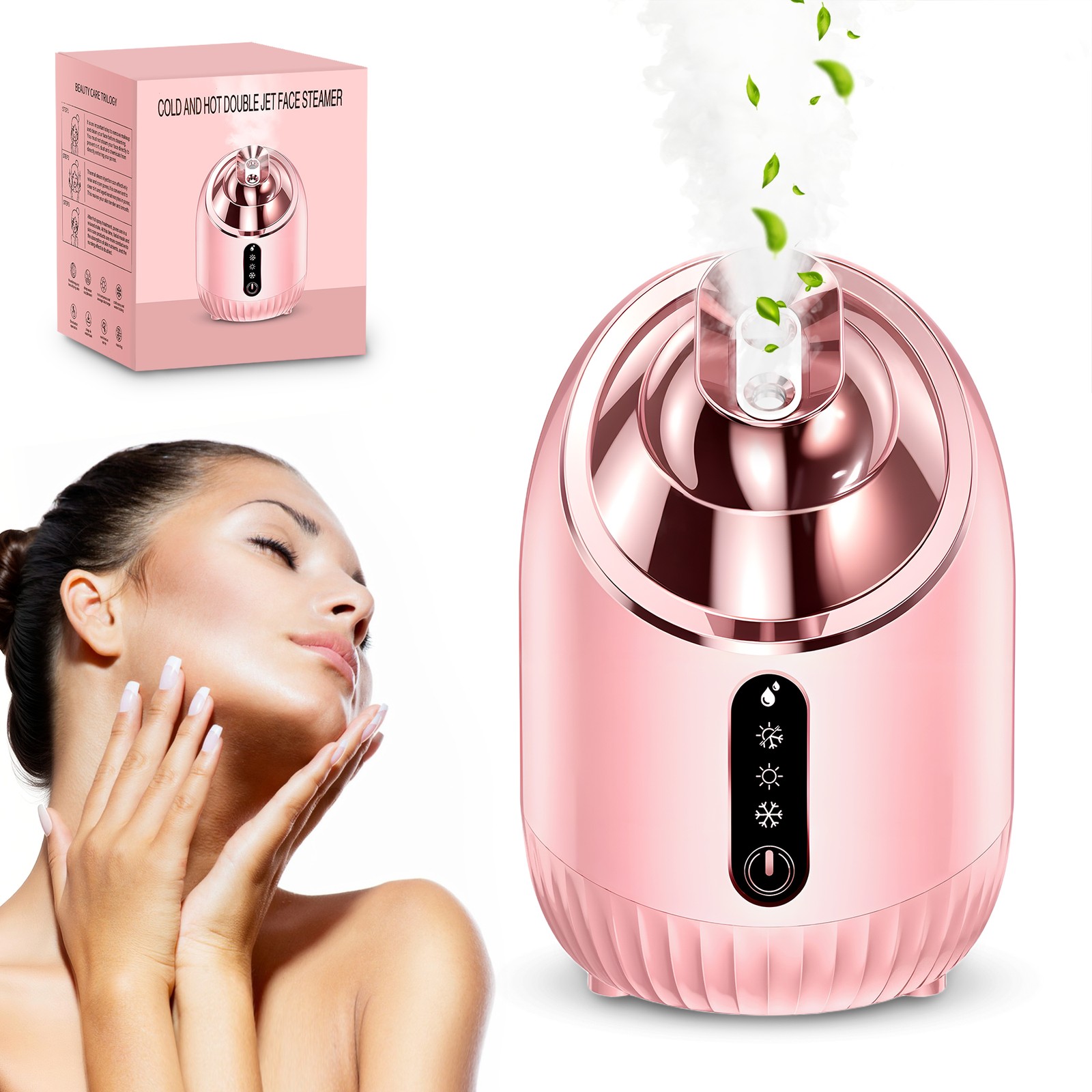 Facial Steamer Hot and Cold Nozzle Beauty for Deep Cleansing Salon Spa Skin Care