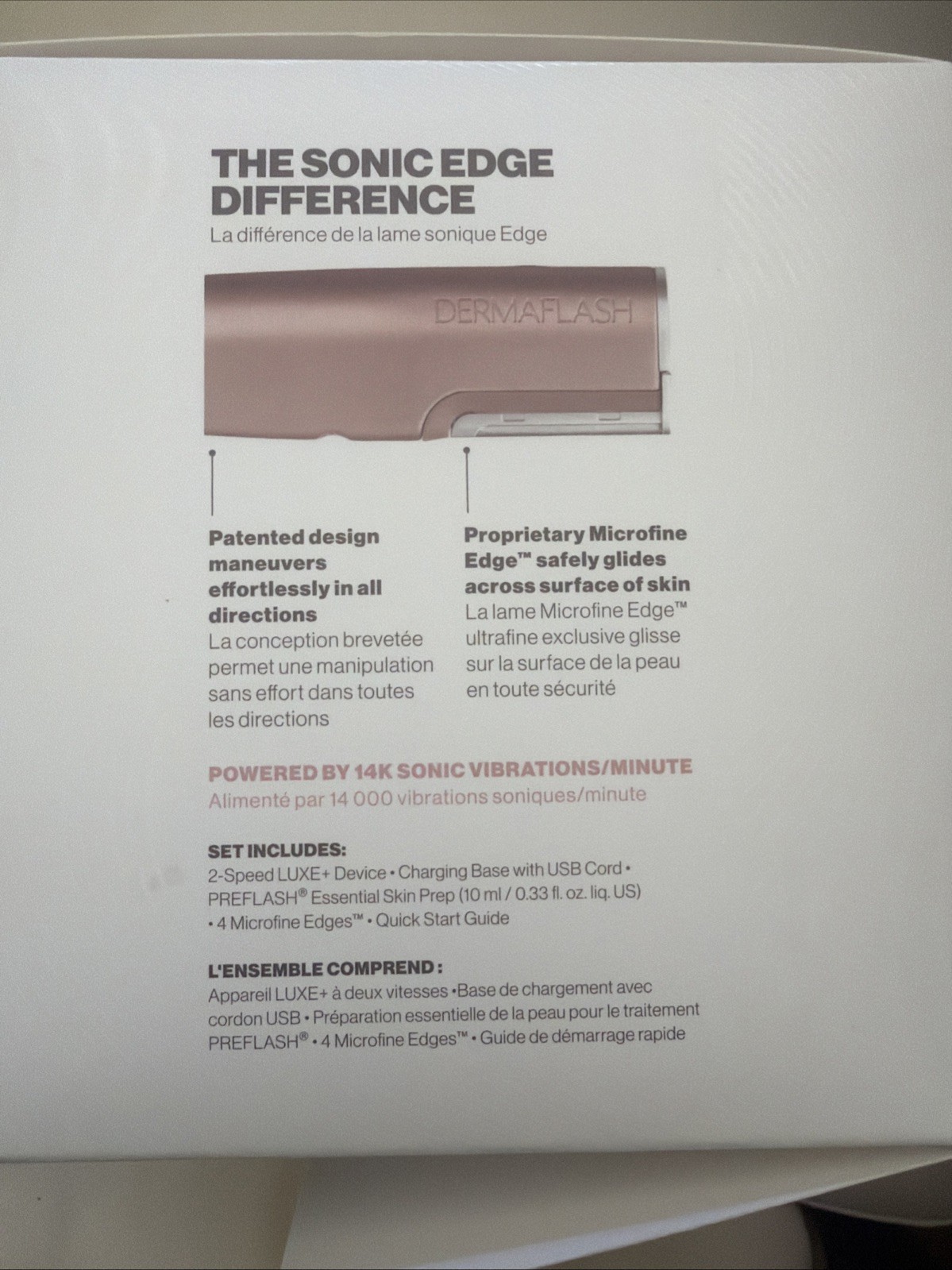 DERMAFLASH Luxe+ Plus Advanced Dermaplanning & Peach Fuzz Removal, Rose Gold