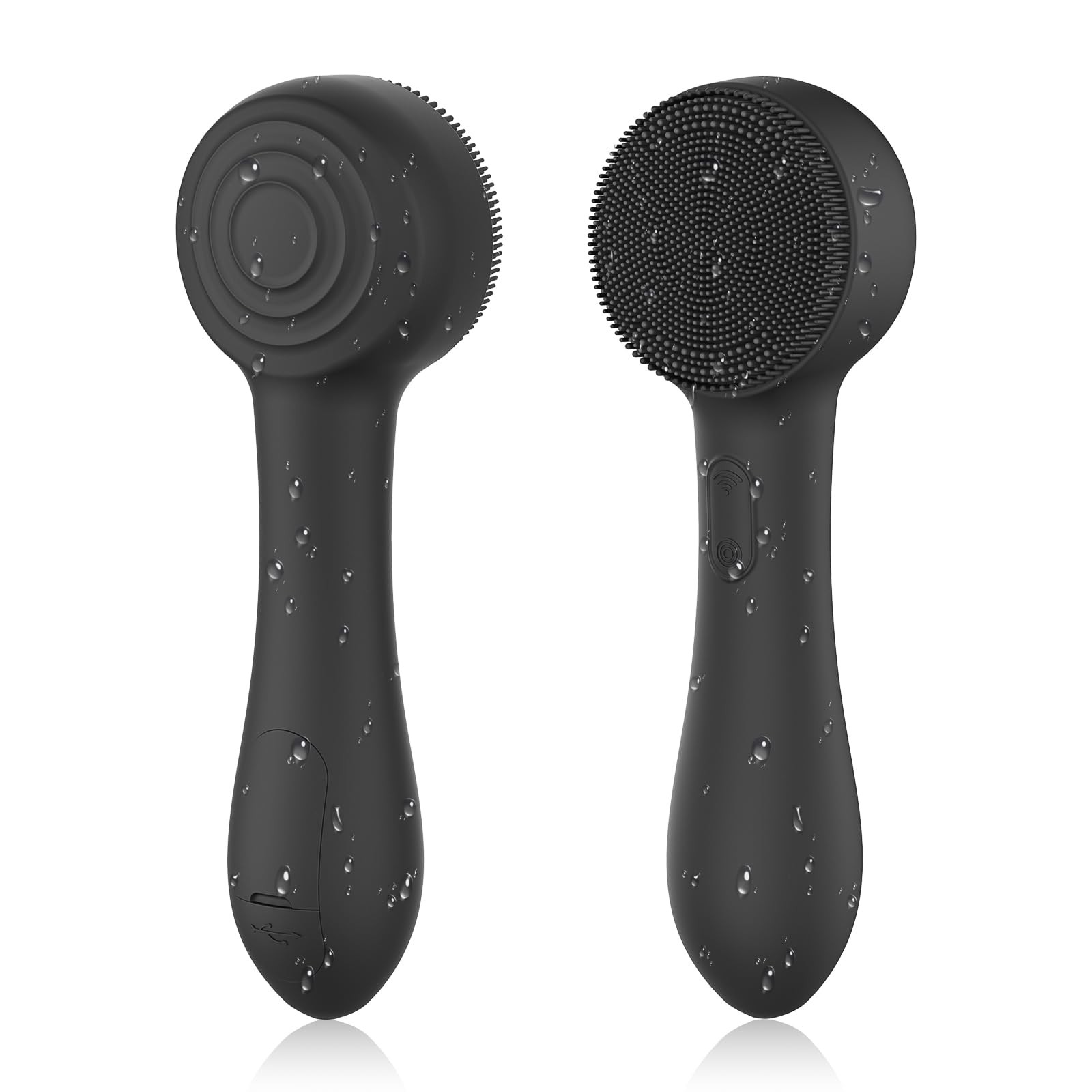 Facial Cleansing Brush Silicone Face Scrubber Waterproof Rechargeable Exfoliator