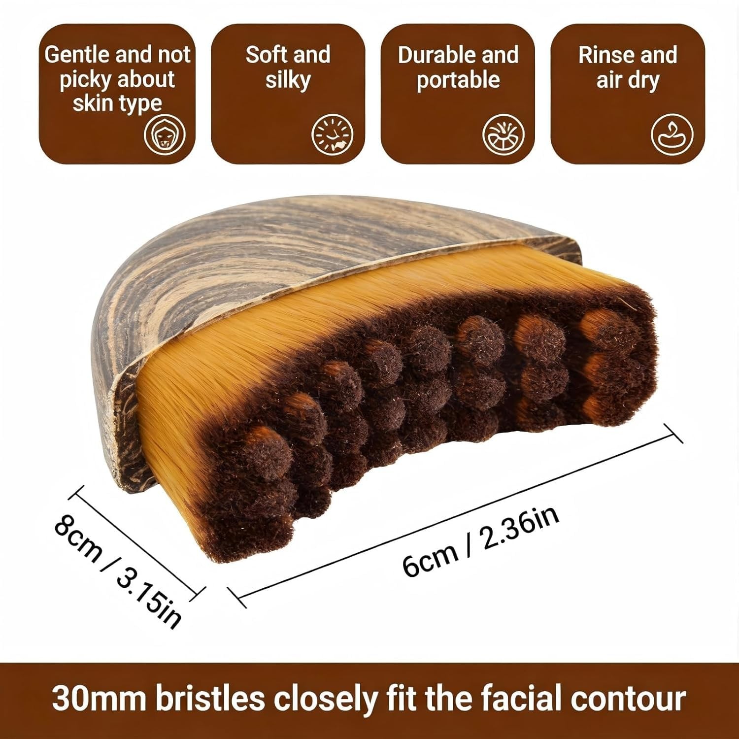 Lymphatic Contour Face Brush – Sculpting & Lifting, Anti-Puffiness, Brown