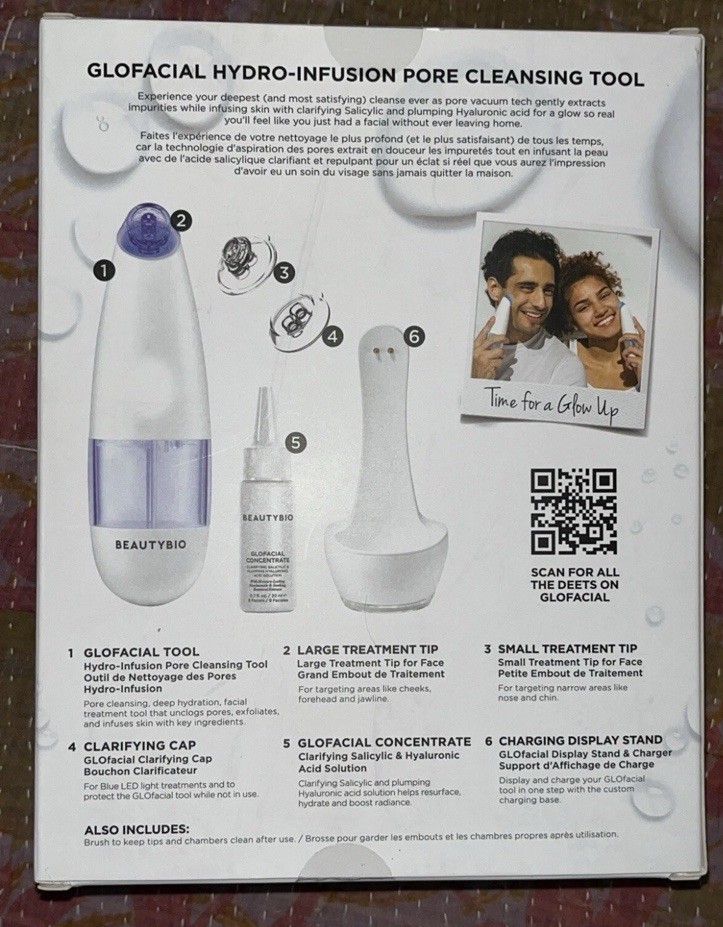 BeautyBio GLOfacial Hydro-Infusion Pore Cleansing Extracting Tool NEW