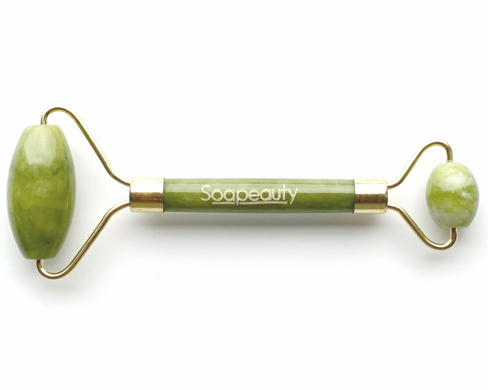 Jade Facial Roller Dual Action Therapy Face Massage 100% Natural Stone