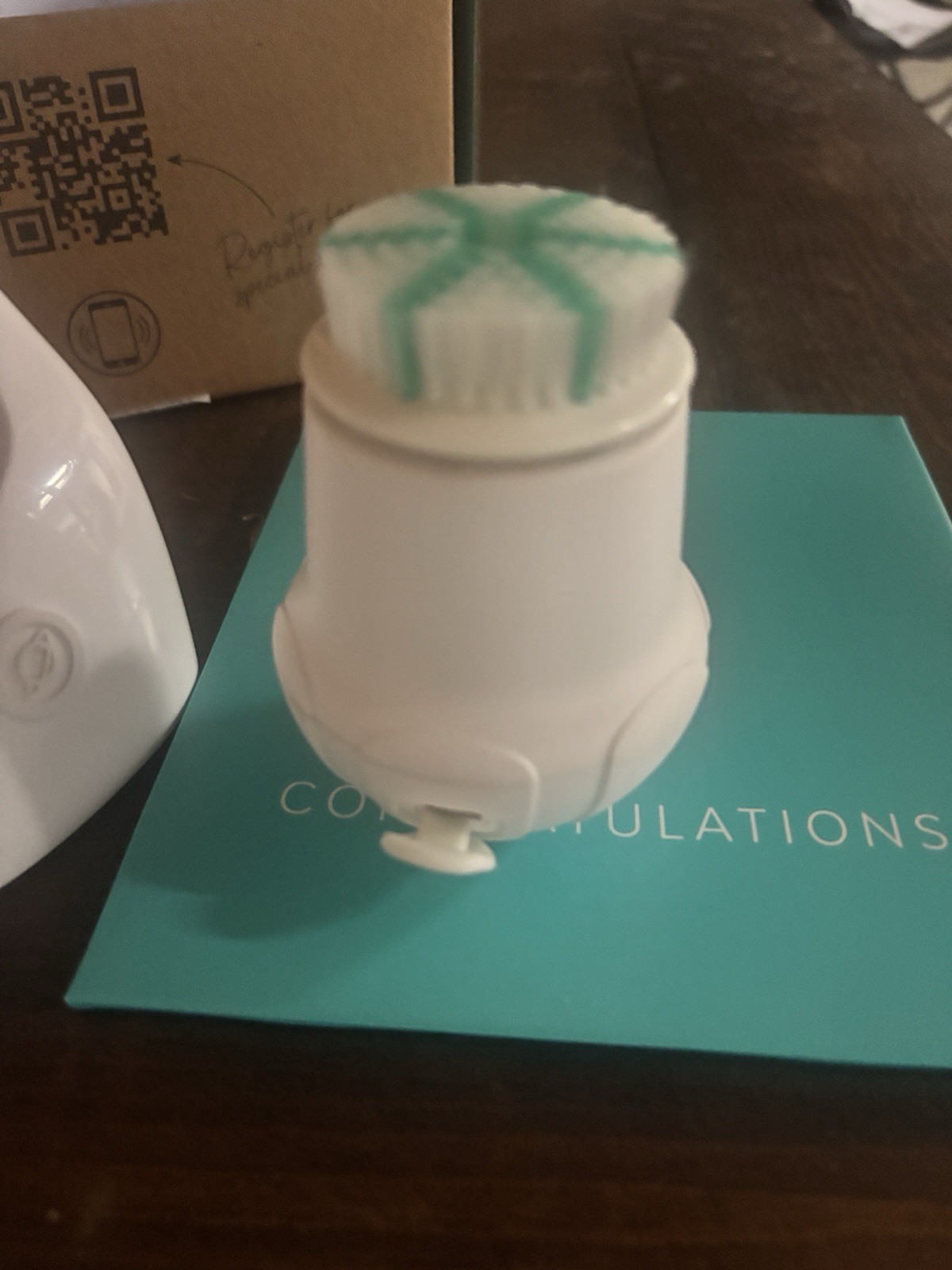 TAO Clean Ona DermShield Electric Facial Brush for Acne & Blackheads, White