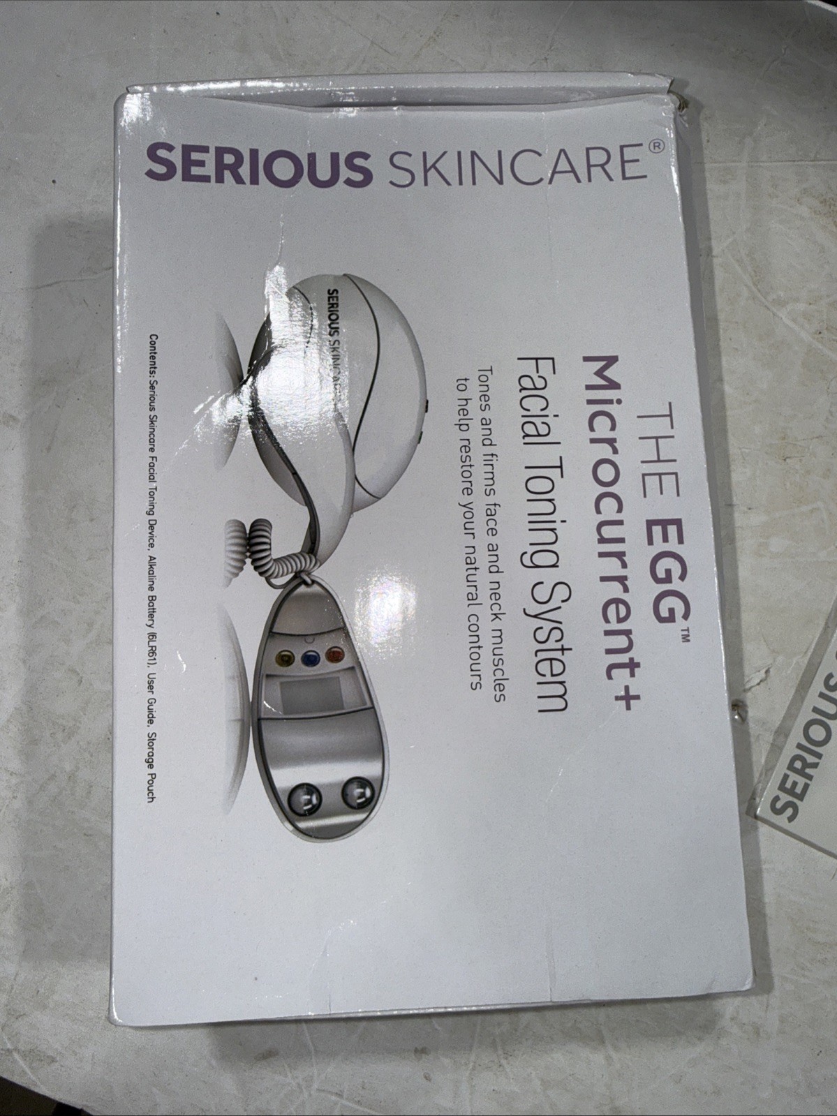 Serious Skincare The Egg Microcurrent+ Facial Toning System Firm Contour NEW