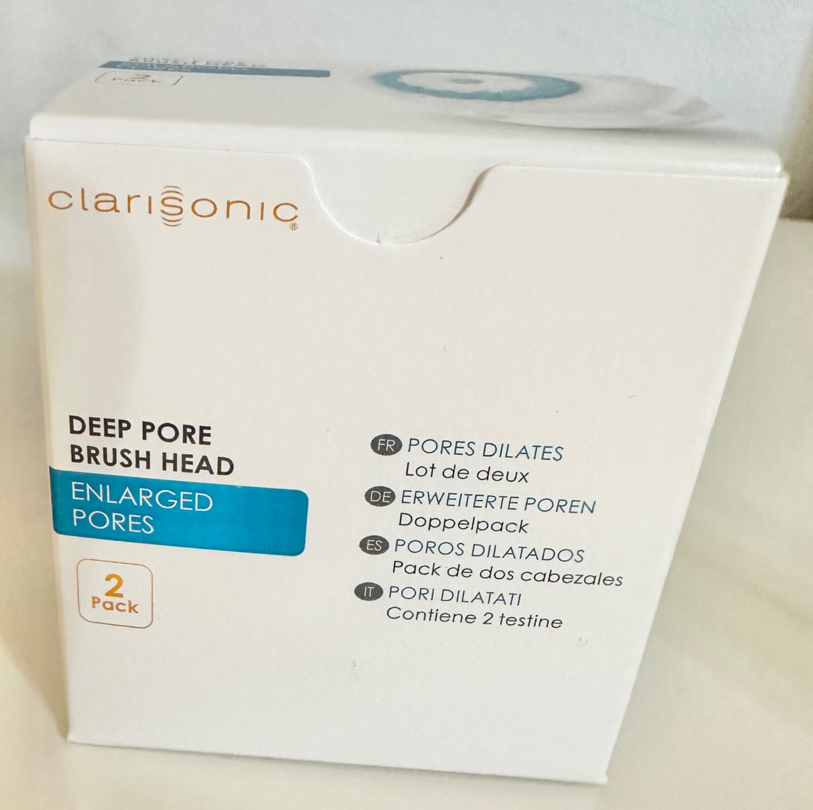 NEW IN BOX 2-Pack Clarisonic Deep Pore Brush Head Replacement Enlarged Pores