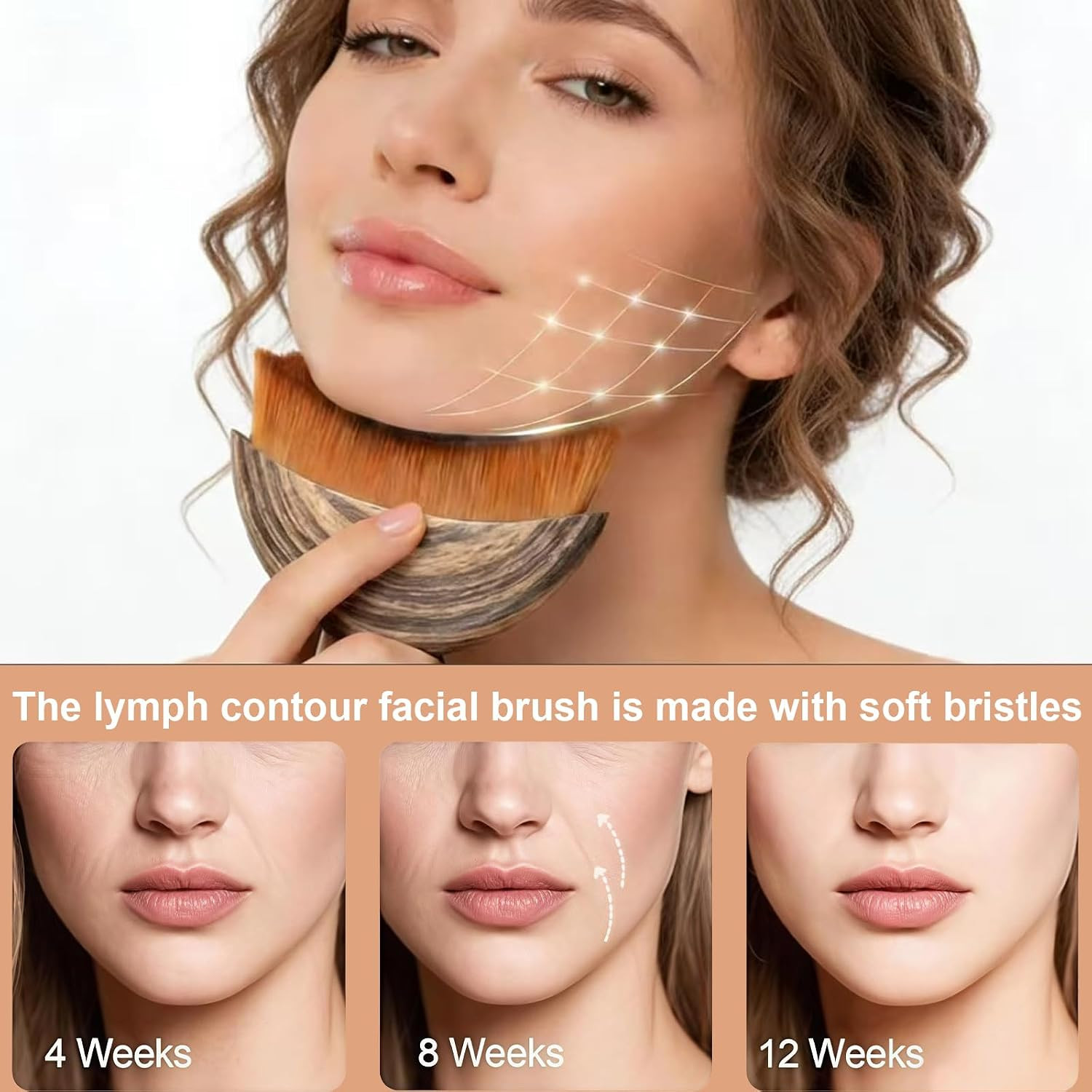 2 PCS Lymphatic Contour Face Brush – Lymphatic Drainage Massager Face Brush &…