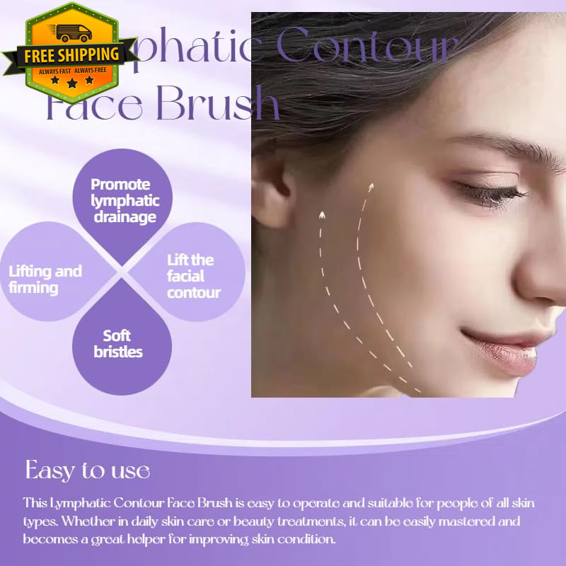 Lymphatic Contour Face Brush Anti Puffiness Sculpting Lift Glow Massage Tool
