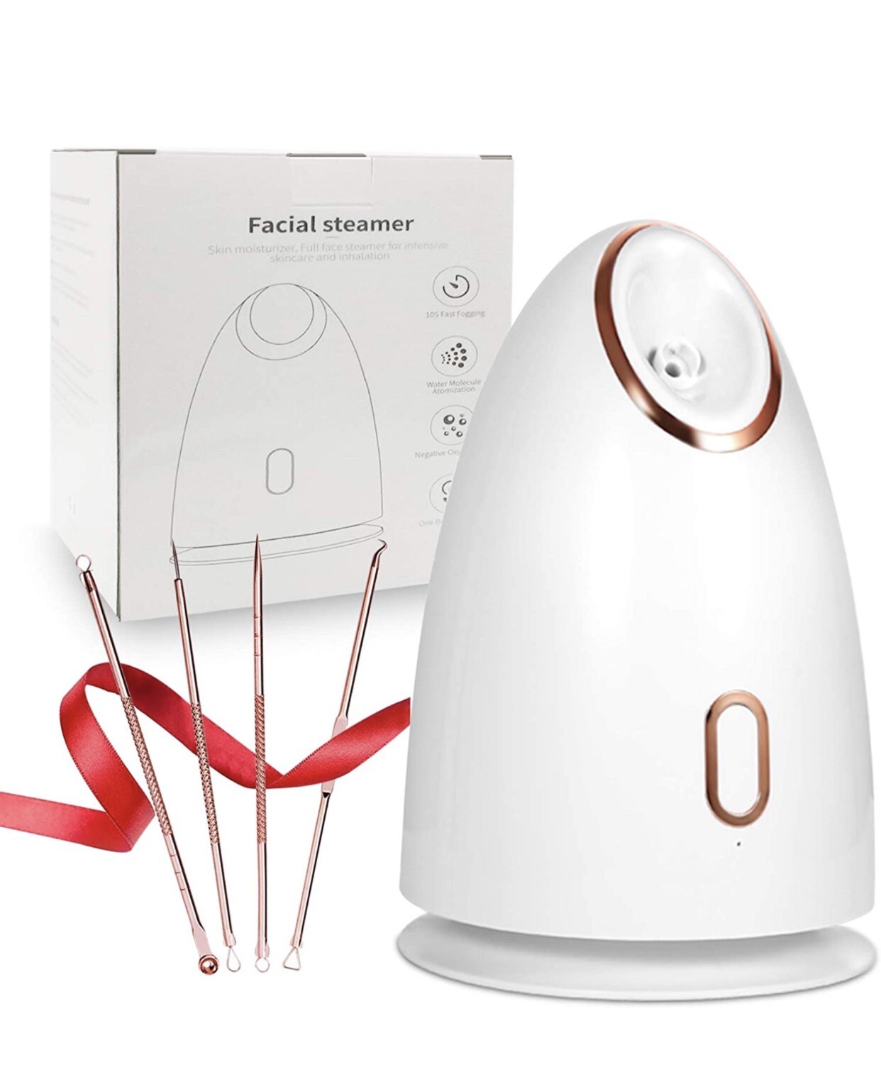 Meismeik-Facial Steamer 3 in 1-Essential Oil Diffuser-150Ml Nano Ionic Face Stea