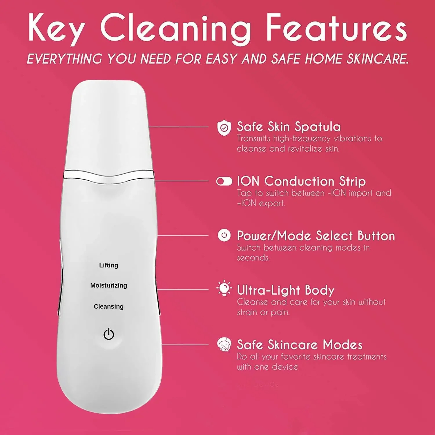 Face Cleaning Skin Scrubber Cleanser Vibration Blackhead Removal Tool Cleansing