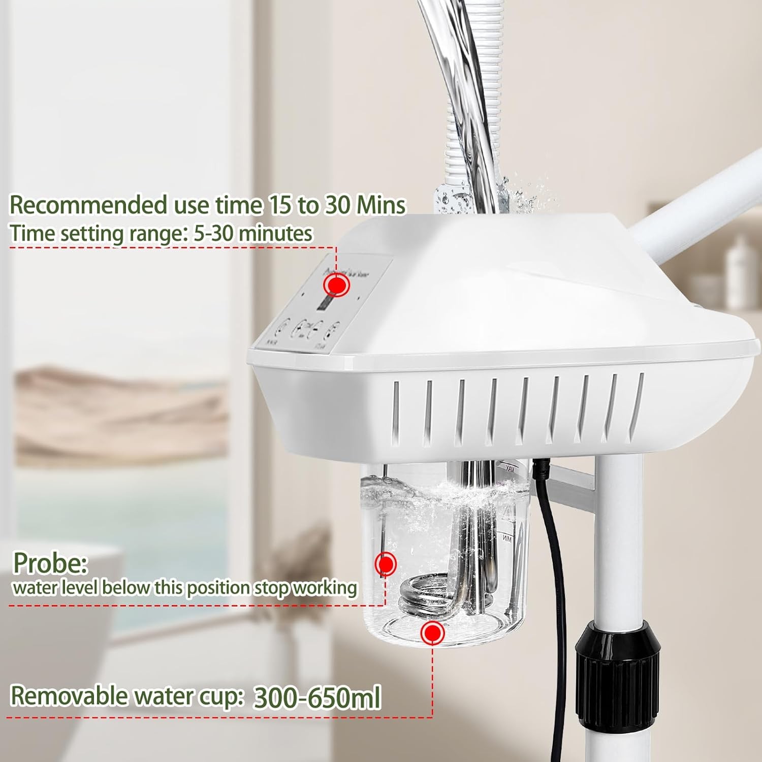 Deep Cleansing Face Steamer 2in1 Ozone Lamp