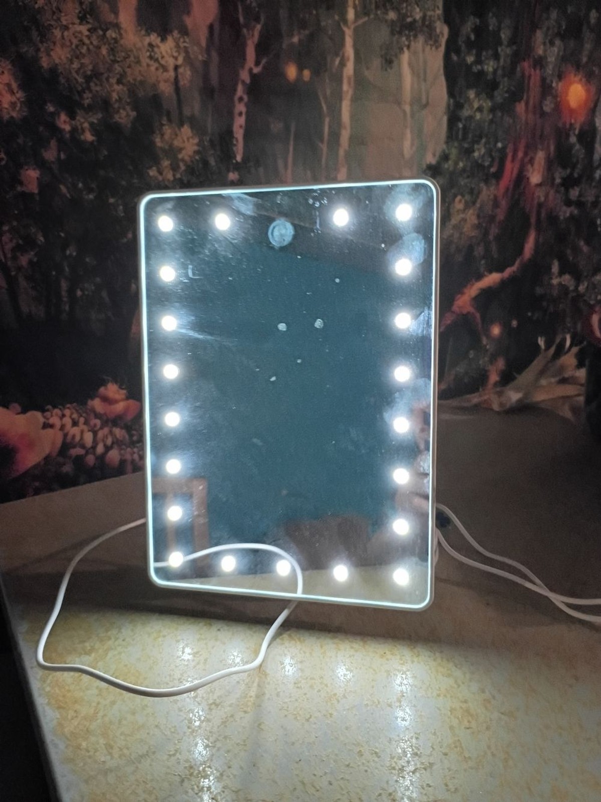 LED Lighted Vanity Mirror – White Frame
