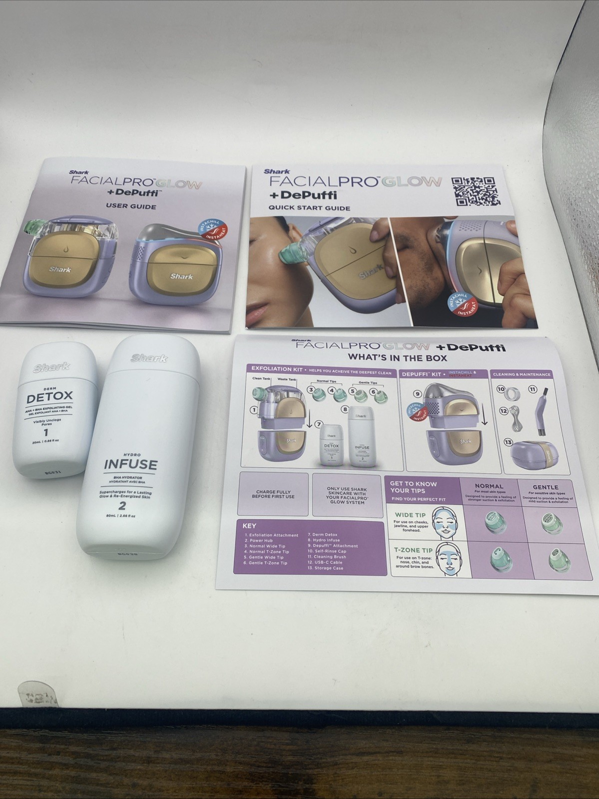 Shark – FacialPro Glow At Home Hydro-Powered Facial System – Blue