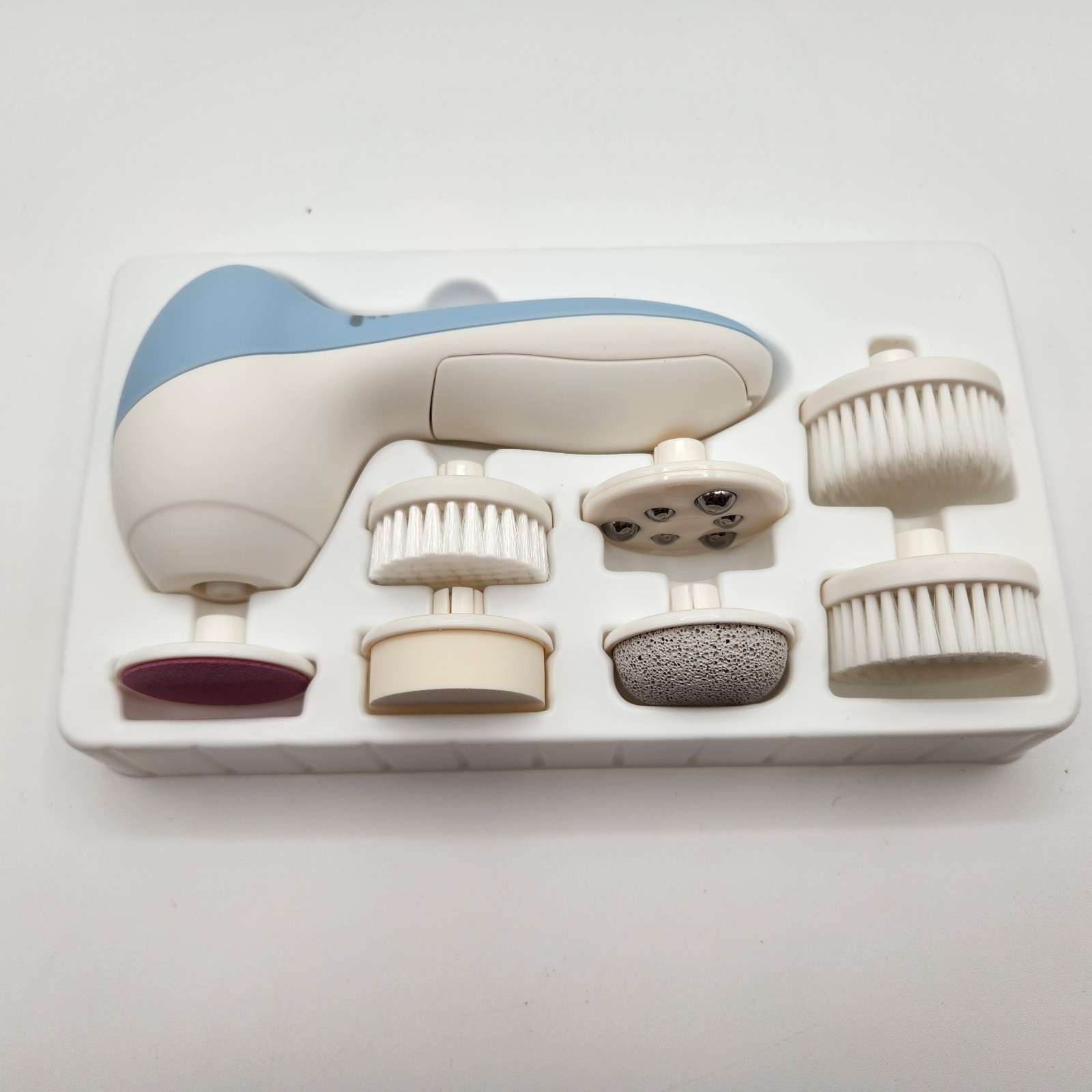 Pixnor Clean Exfoliate Smooth Skin Care P2017 7-in-1 Beauty Care Massager Blue