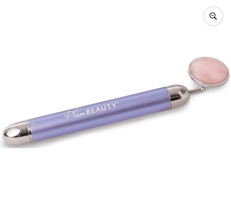 Plum Beauty Rose Quartz Vibrating Facial Massager And Ultrasonic Facial Spatula